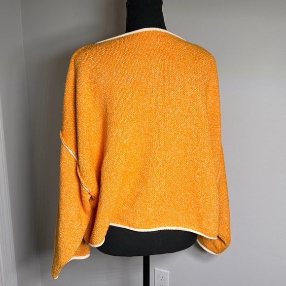 Free People Bardot Cropped Sweater Orange Peel Combo Women’s M - Picture 4 of 8